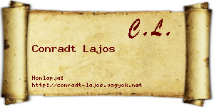 Conradt Lajos névjegykártya